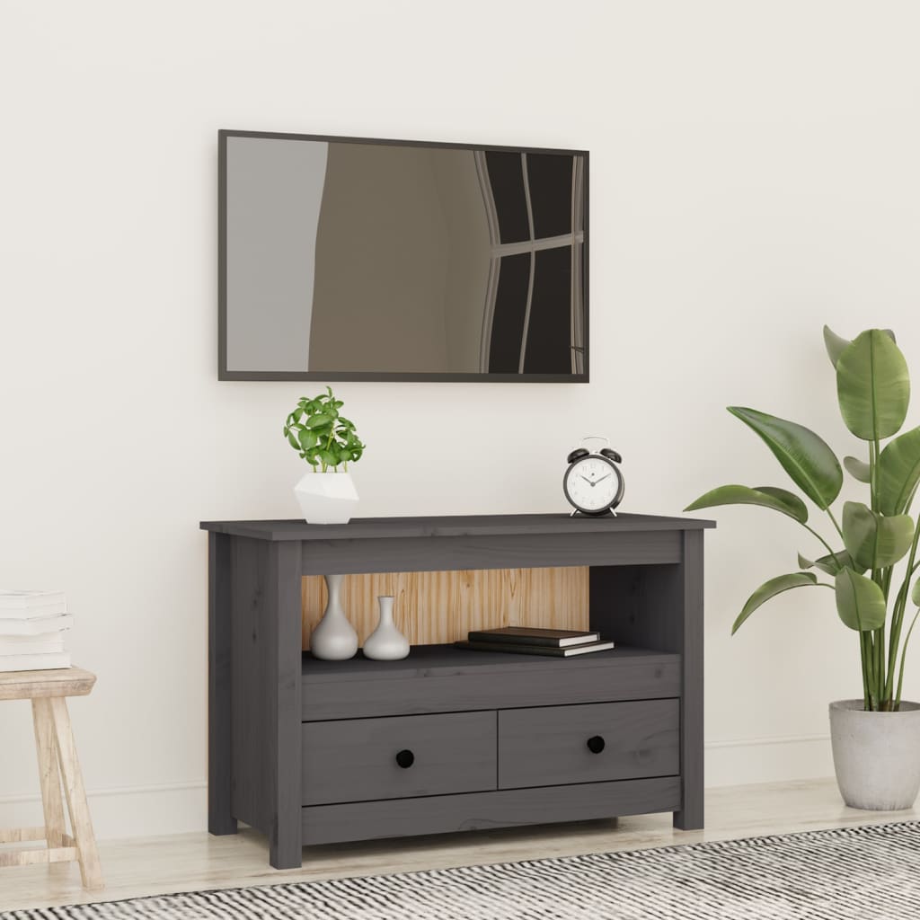Tv-Bänk 79X35X52 Cm Massiv Furu