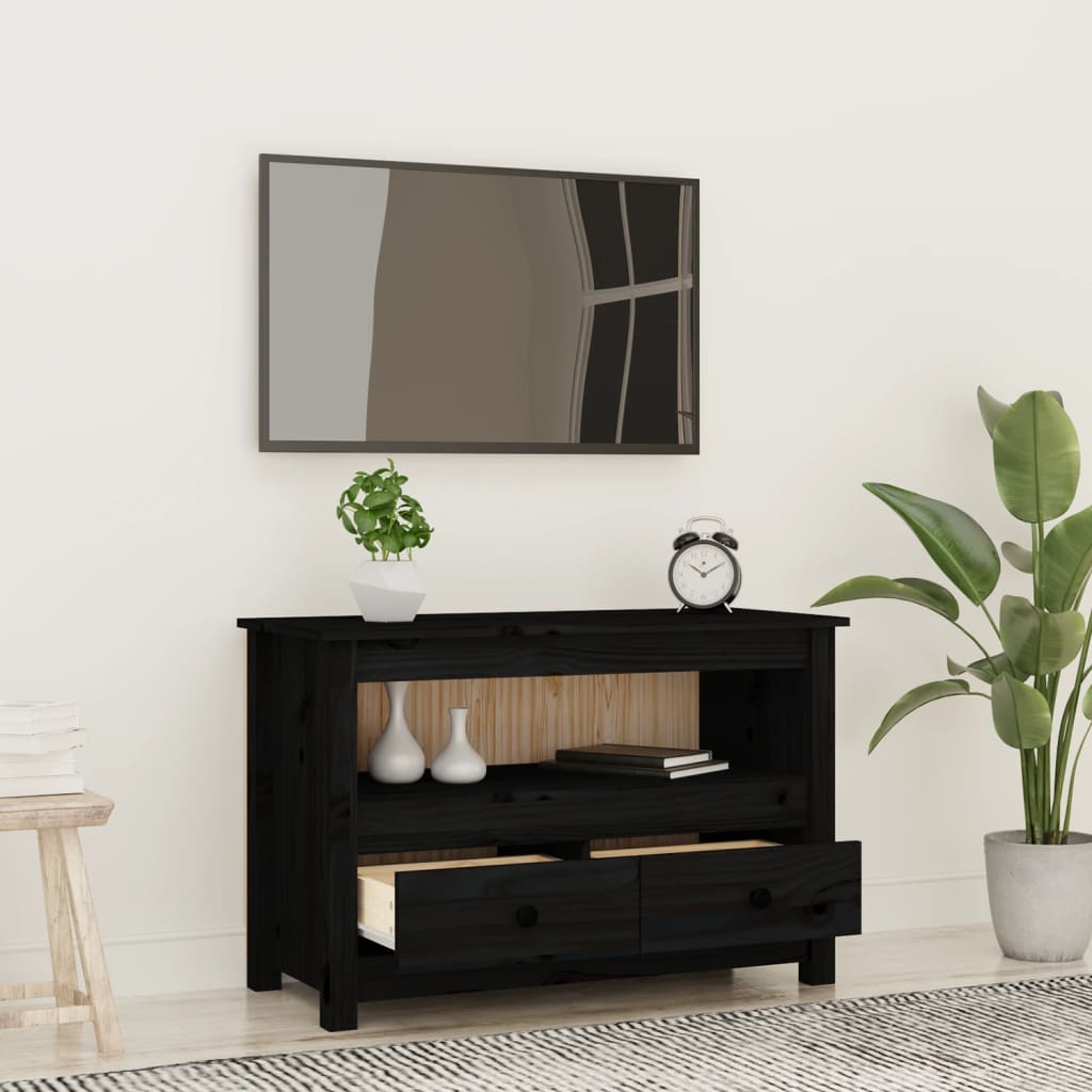 Tv-Bänk 79X35X52 Cm Massiv Furu