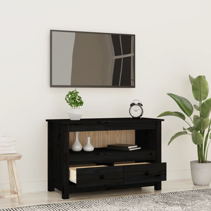 Tv-Bänk 79X35X52 Cm Massiv Furu