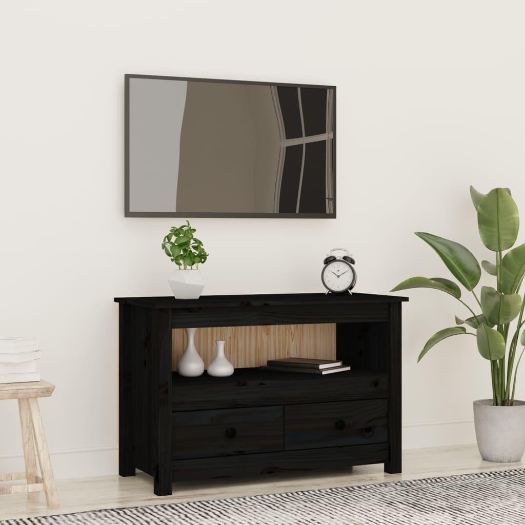 Tv-Bänk 79X35X52 Cm Massiv Furu