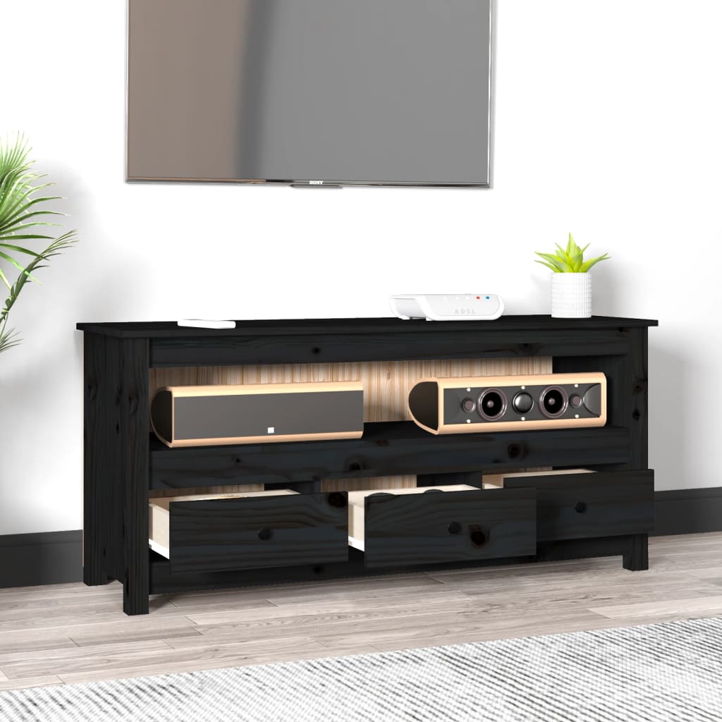 Tv-Bänk 114X35X52 Cm Massiv Furu