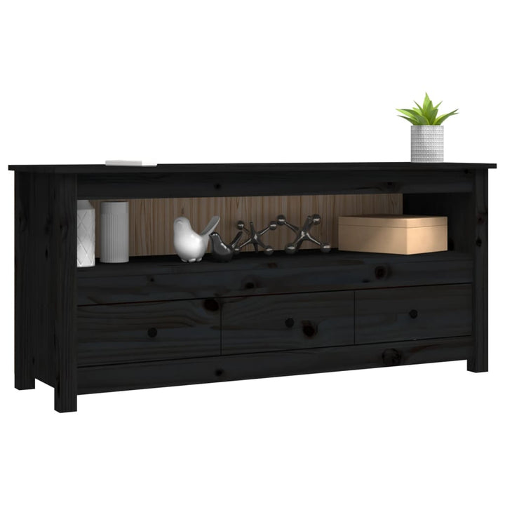 Tv-Bänk 114X35X52 Cm Massiv Furu