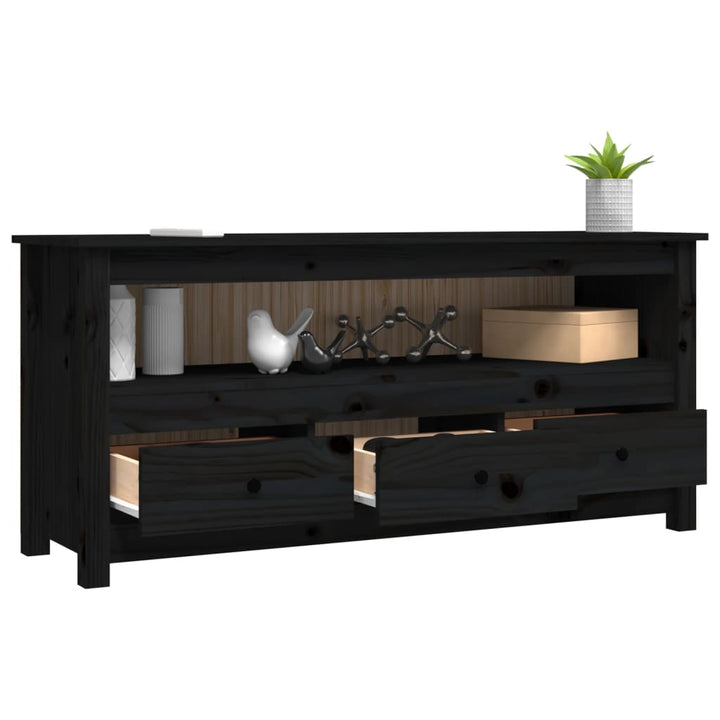 Tv-Bänk 114X35X52 Cm Massiv Furu