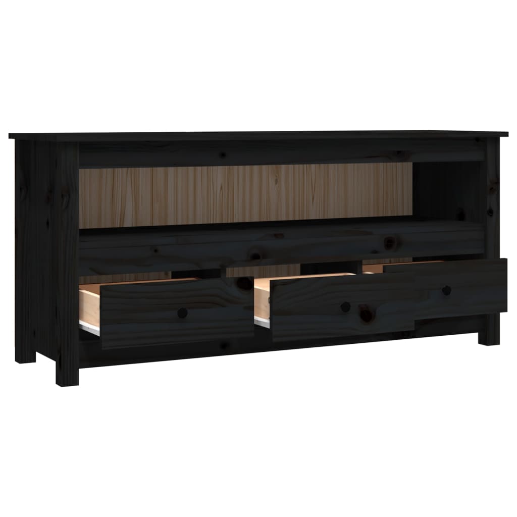 Tv-Bänk 114X35X52 Cm Massiv Furu