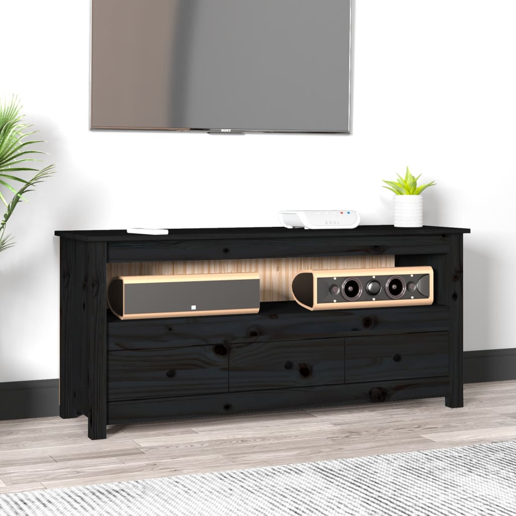 Tv-Bänk 114X35X52 Cm Massiv Furu