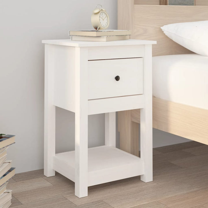 Sängbord 40X35X61,5 Cm Massiv Furu