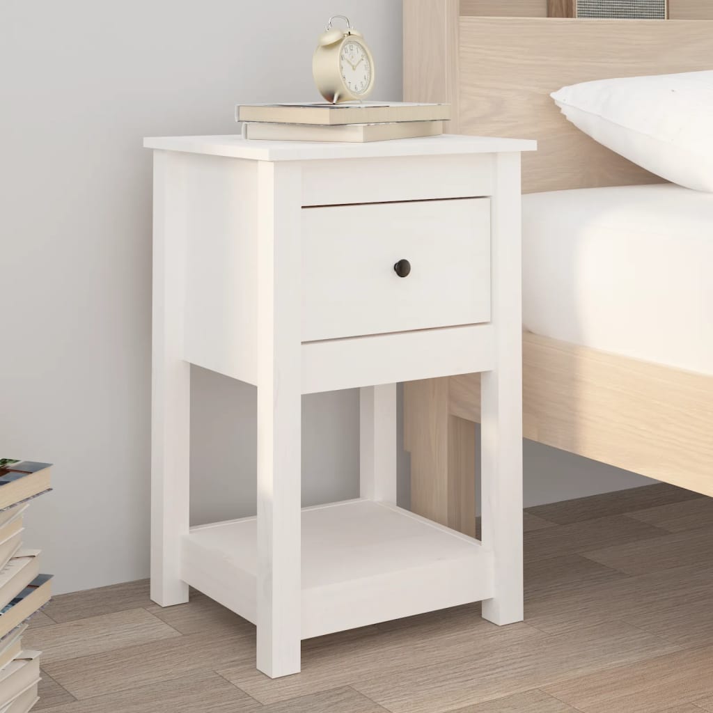 Sängbord 40X35X61,5 Cm Massiv Furu
