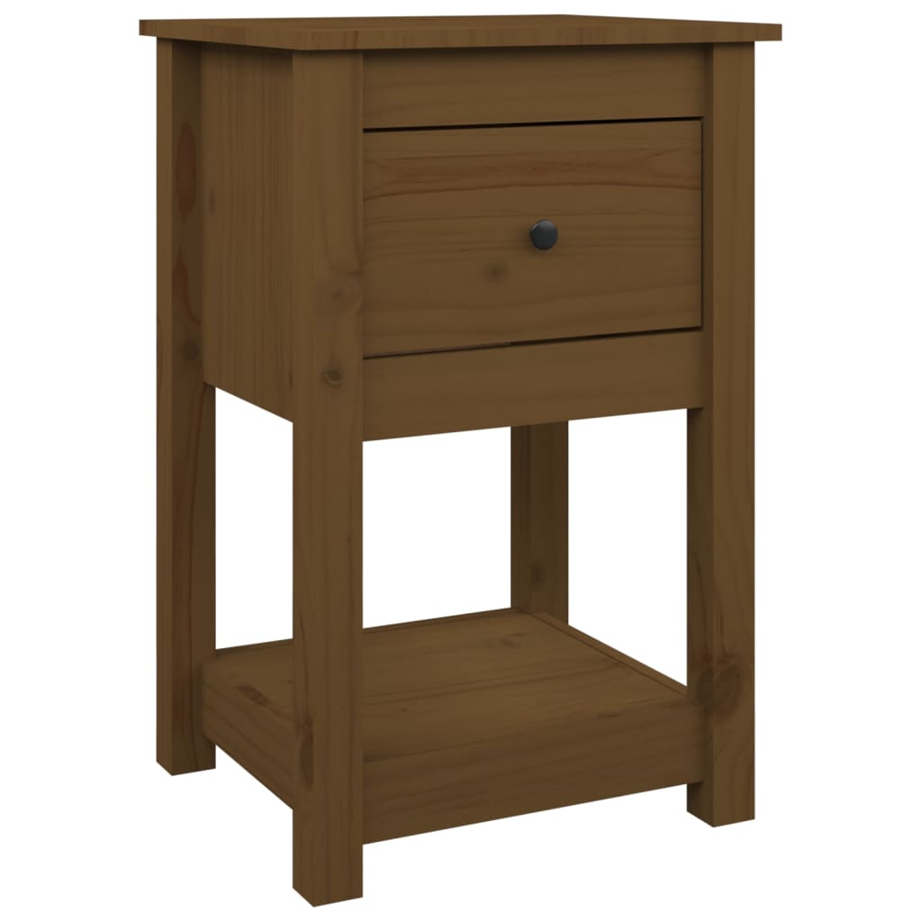 Sängbord 40X35X61,5 Cm Massiv Furu