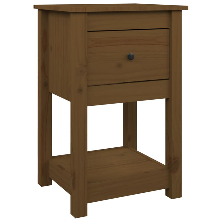 Sängbord 40X35X61,5 Cm Massiv Furu