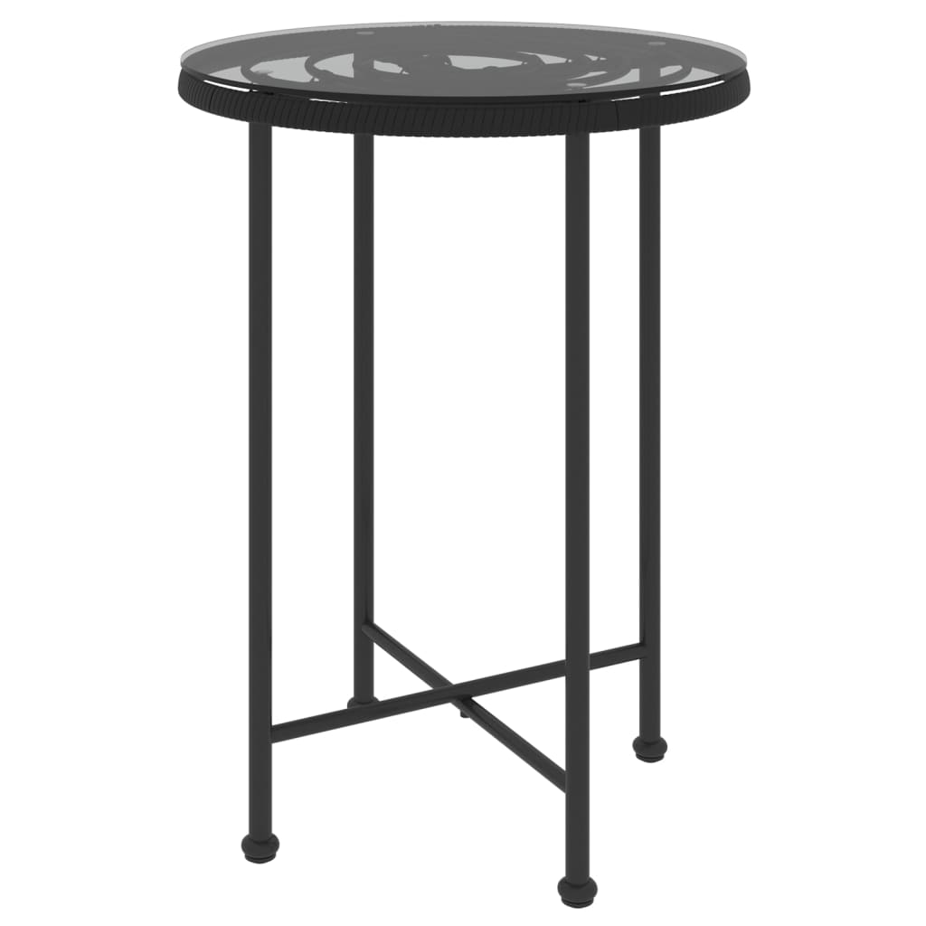 Matbord Ø55 Cm Härdat Glas Och Stål