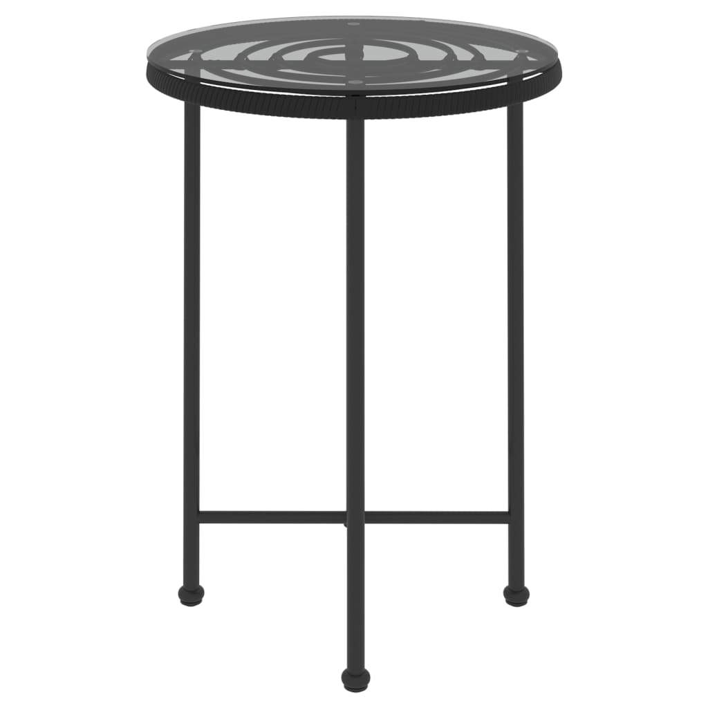 Matbord Ø55 Cm Härdat Glas Och Stål