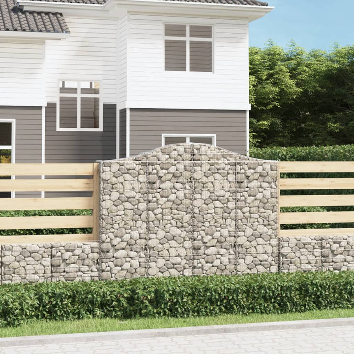 Gabioner Bågformade 3 St Galvaniserat Järn
