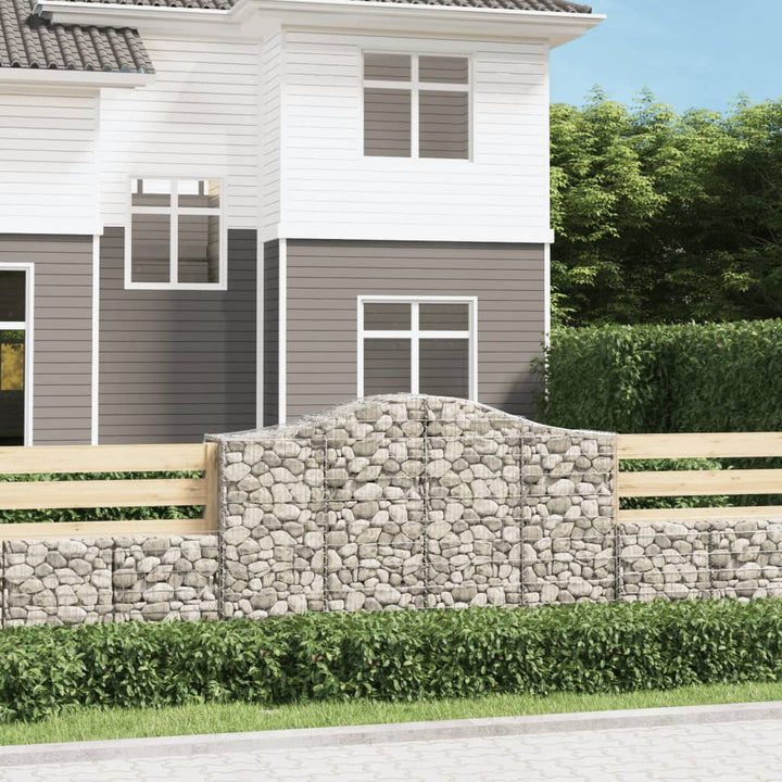 Gabioner Bågformade 3 St Galvaniserat Järn