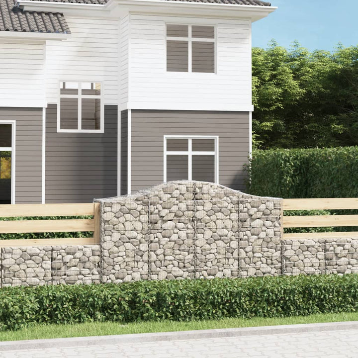 Gabioner Bågformade 3 St Galvaniserat Järn