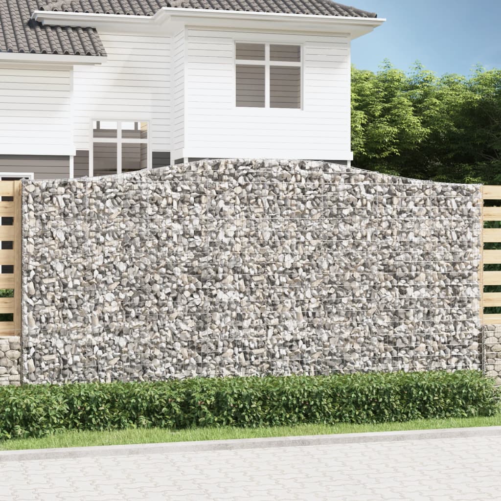 Gabioner Bågformade 2 St Galvaniserat Järn