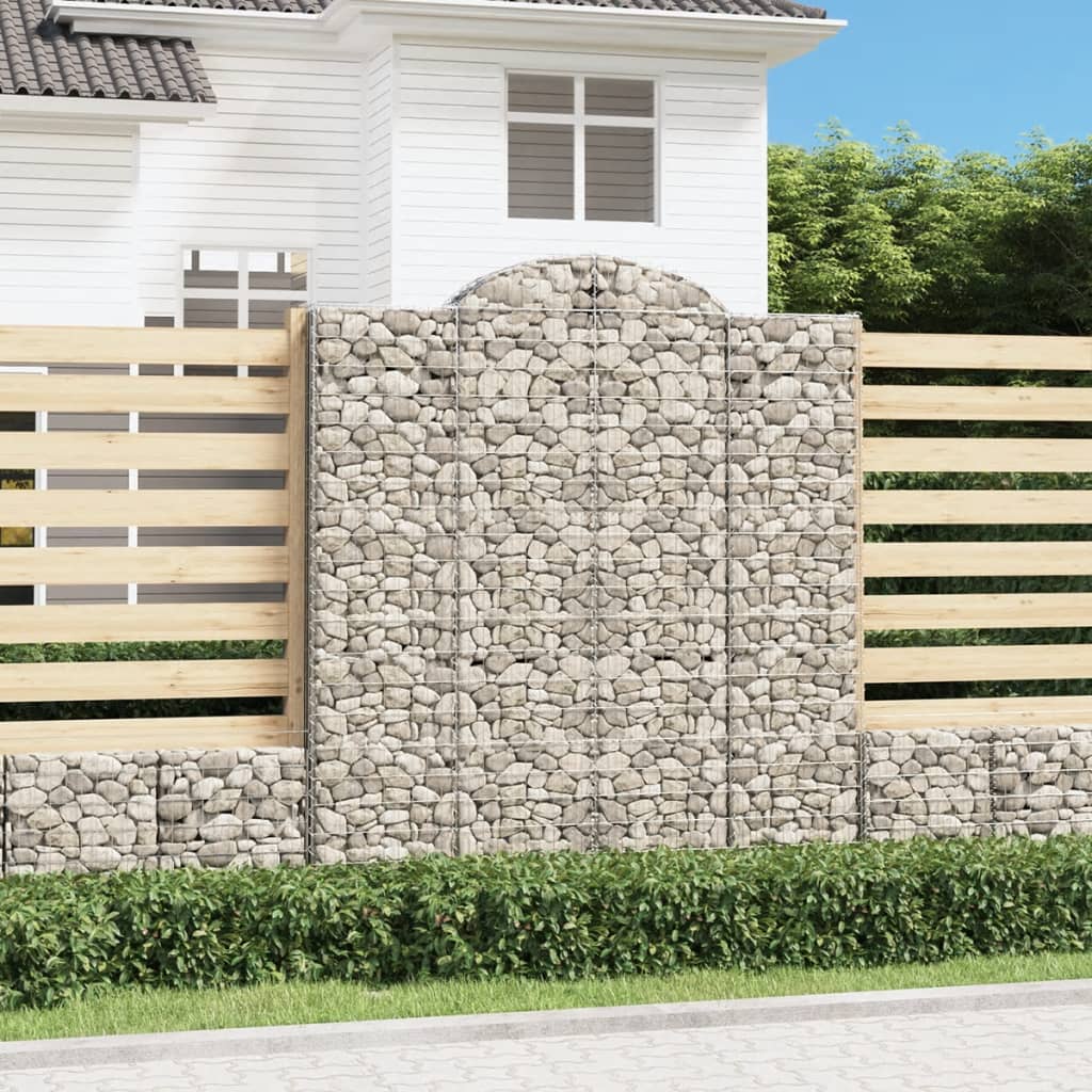 Gabioner Bågformade 15 St Galvaniserat Järn