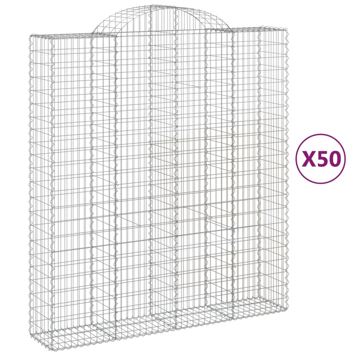 Gabioner Bågformade 50 St Galvaniserat Järn