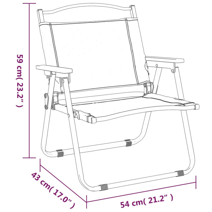 Campingstolar 2 St 54X43X59Cm Oxfordtyg
