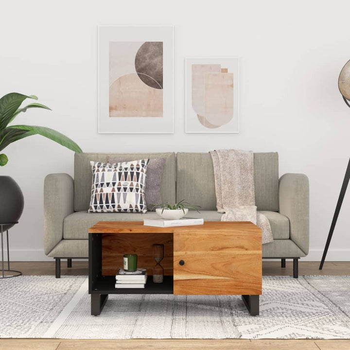Soffbord 80X50X40 Cm Massivt Akaciaträ Och Konstruerat Trä