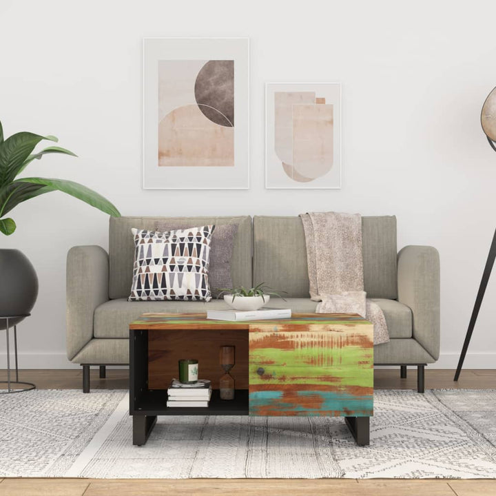 Soffbord 80X50X40 Cm Massivt Akaciaträ Och Konstruerat Trä