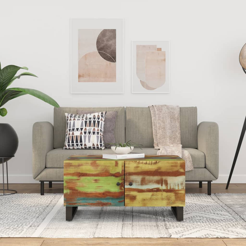 Soffbord 80X50X40 Cm Massivt Återvunnet Och Konstruerat Trä