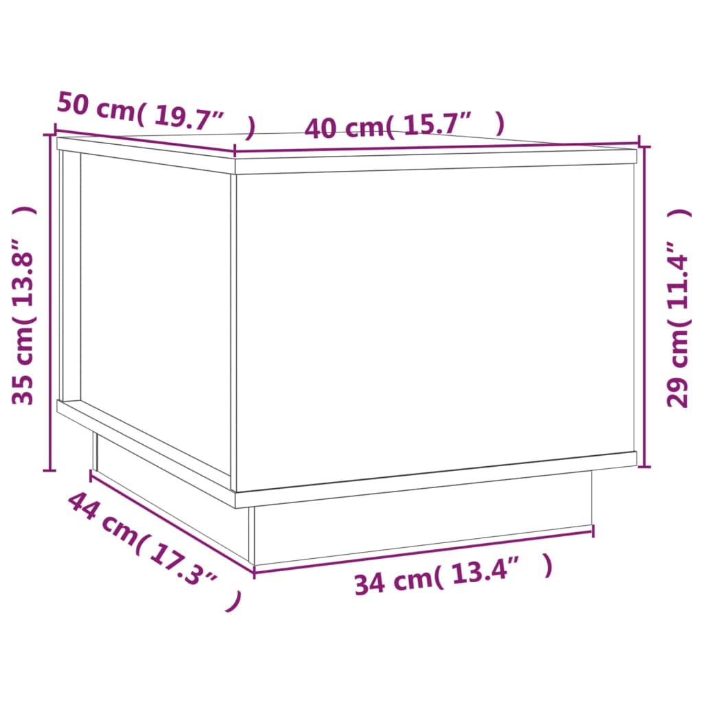 Soffbord 40X50X35 Cm Massivt Furu