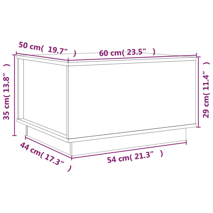 Soffbord 60X50X35 Cm Massivt Furu