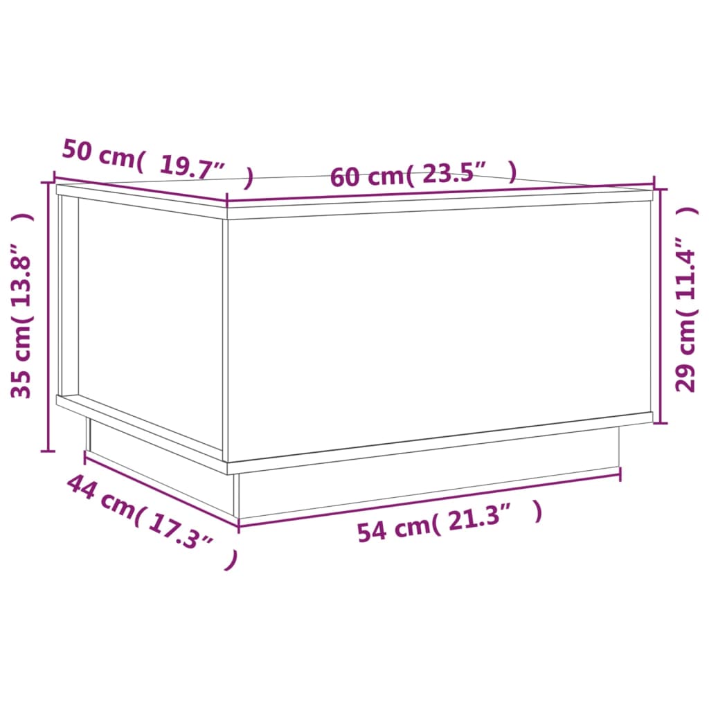 Soffbord 60X50X35 Cm Massivt Furu