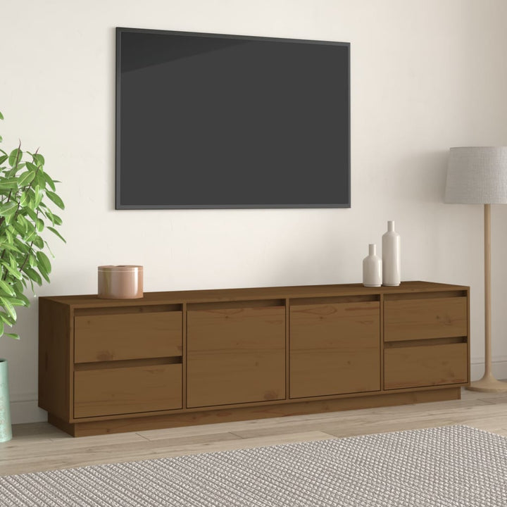 Tv-Bänk 176X37X47,5 Cm Massiv Furu