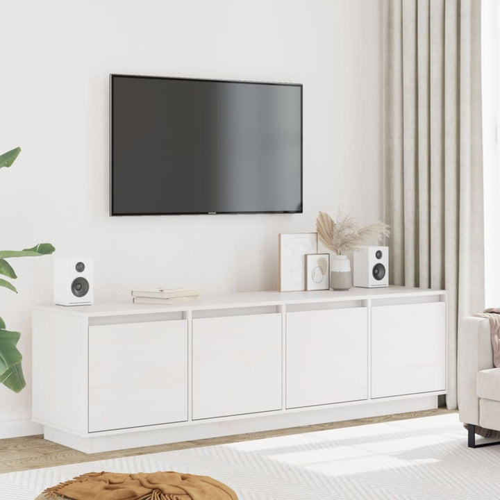 Tv-Bänk 156X37X45 Cm Massiv Furu