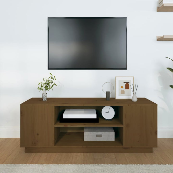 Tv-Bänk 110X35X40,5 Cm Massiv Furu