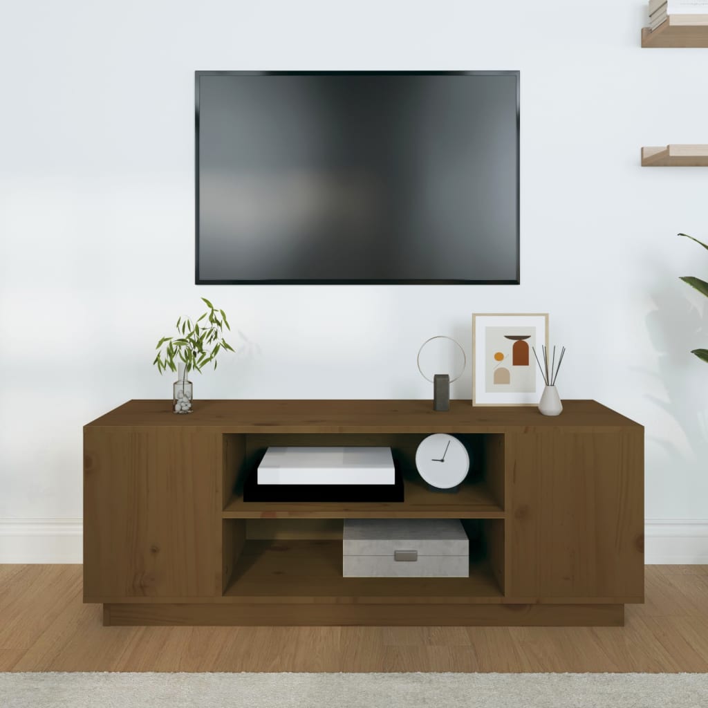Tv-Bänk 110X35X40,5 Cm Massiv Furu