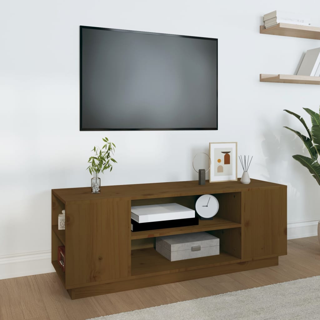 Tv-Bänk 110X35X40,5 Cm Massiv Furu