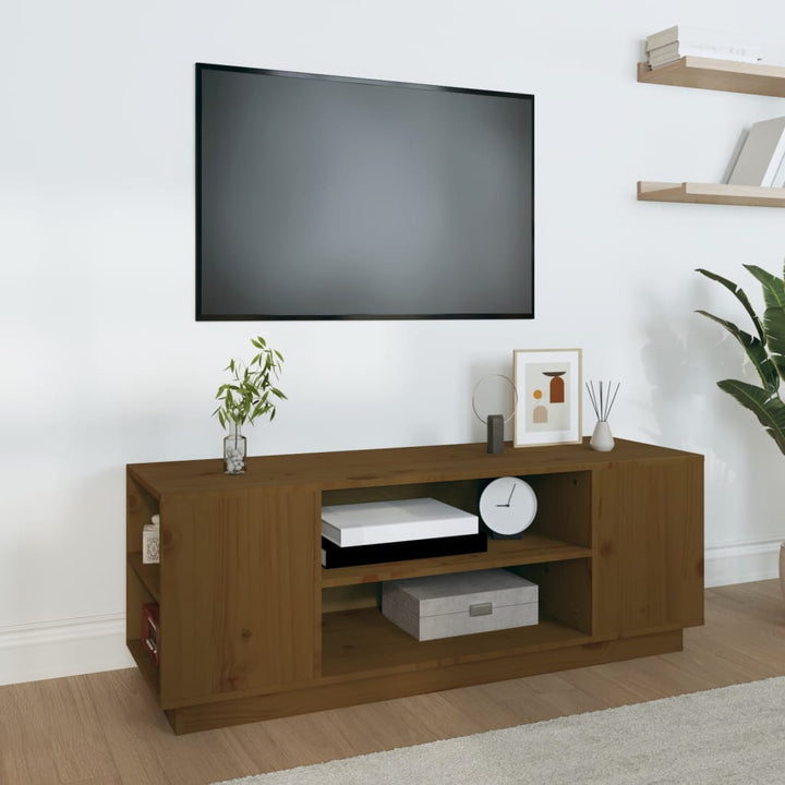 Tv-Bänk 110X35X40,5 Cm Massiv Furu