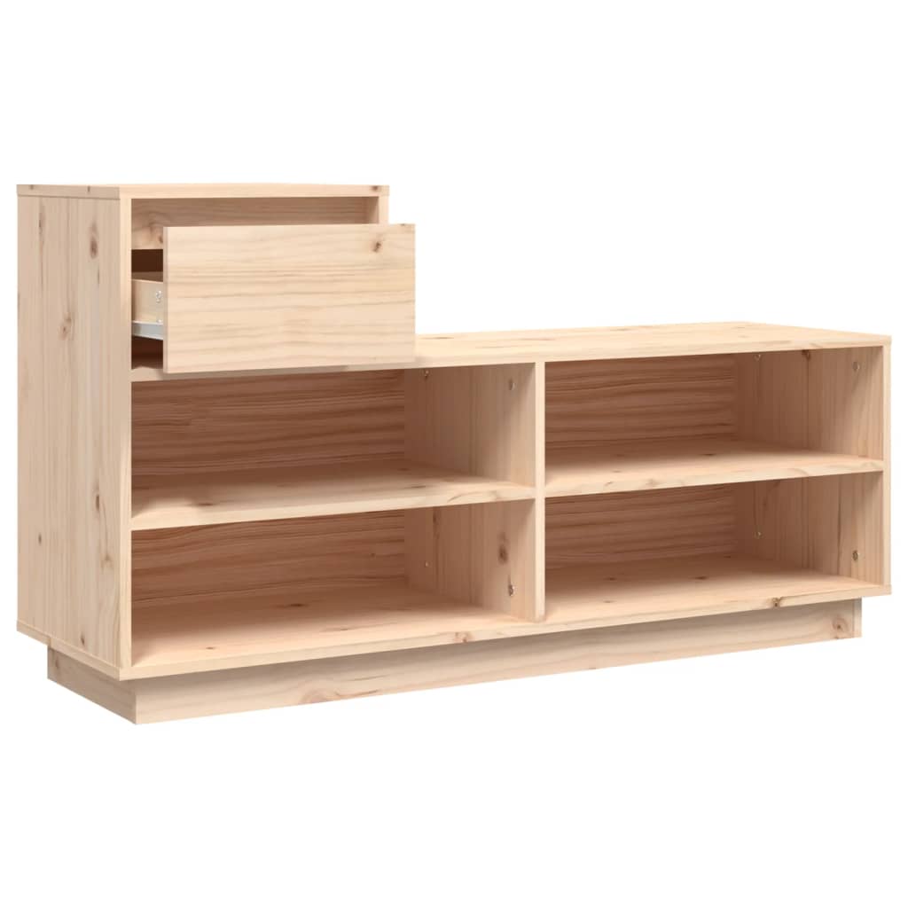 Skoskåp 110X34X61 Cm Massiv Furu