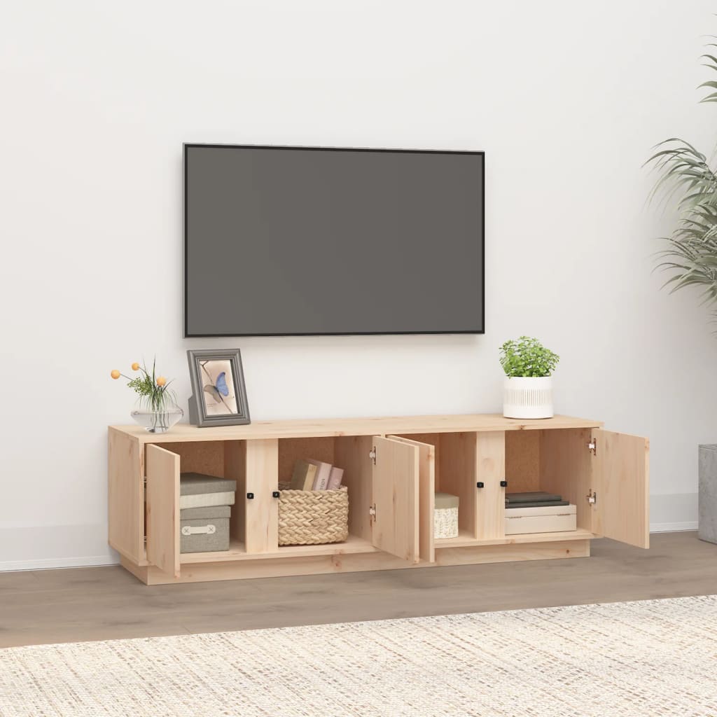 Tv-Bänk 140X40X40 Cm Massiv Furu