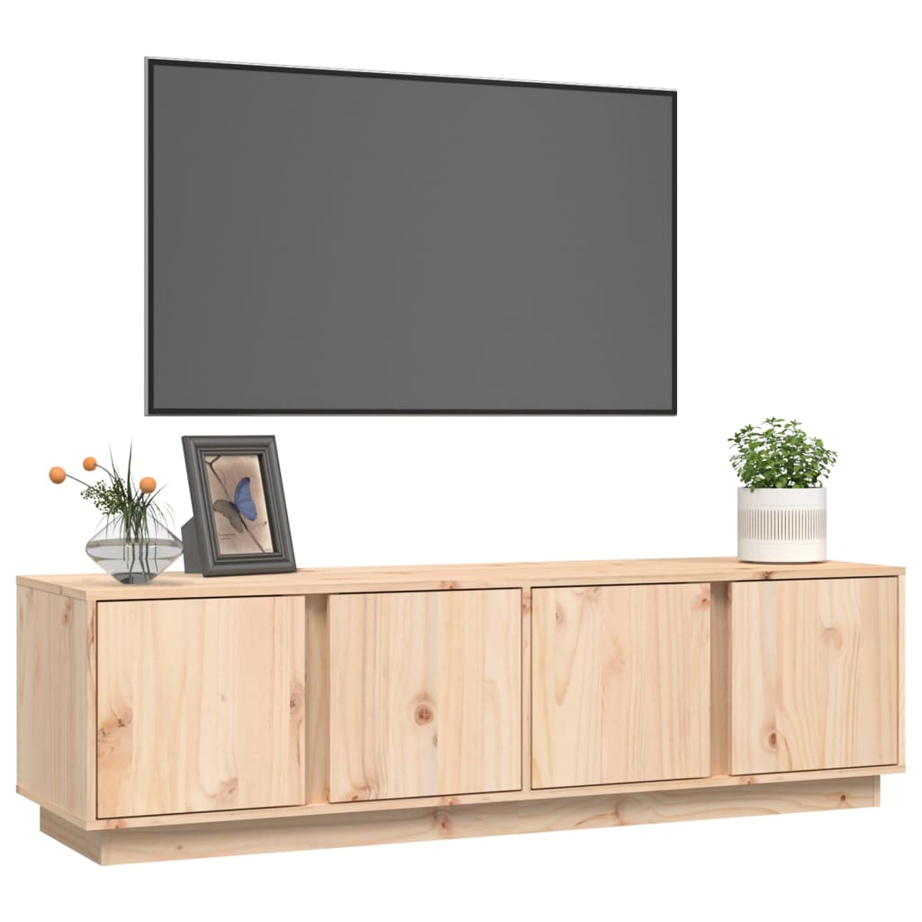 Tv-Bänk 140X40X40 Cm Massiv Furu