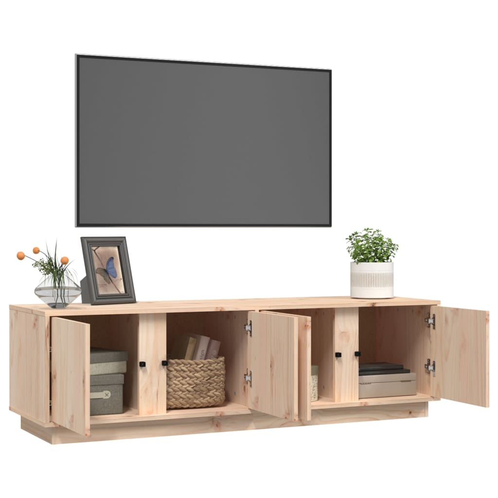 Tv-Bänk 140X40X40 Cm Massiv Furu