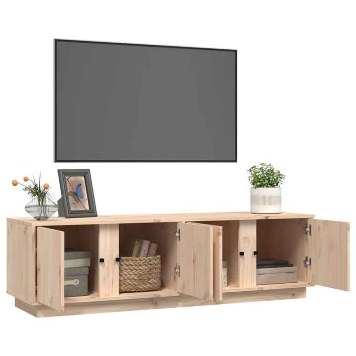 Tv-Bänk 140X40X40 Cm Massiv Furu