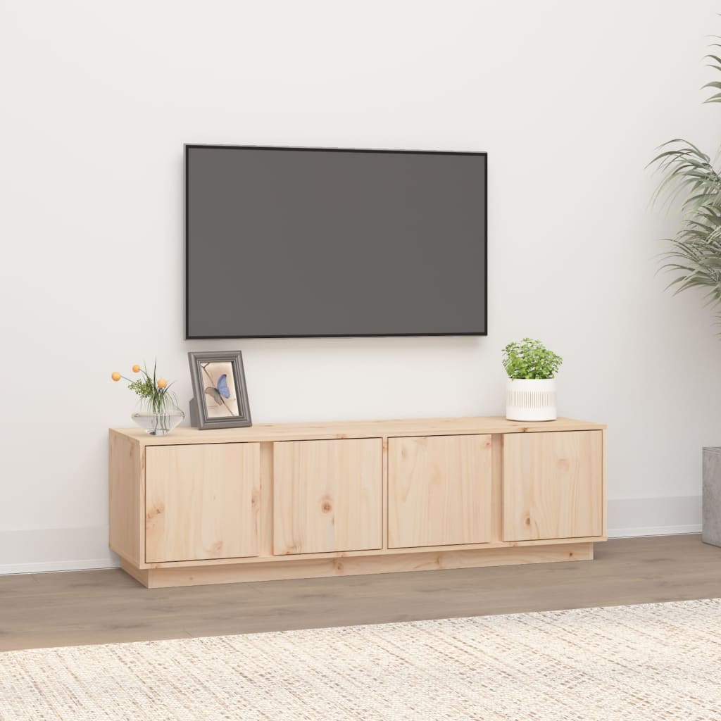 Tv-Bänk 140X40X40 Cm Massiv Furu