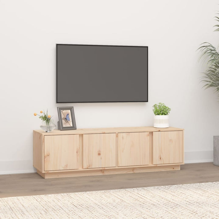 Tv-Bänk 140X40X40 Cm Massiv Furu
