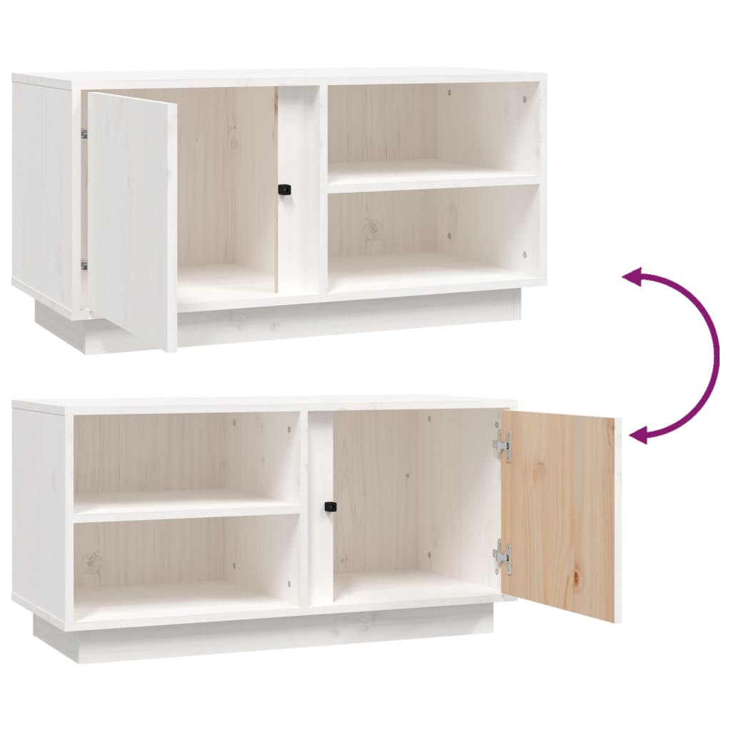 Tv-Bänk 80X35X40,5 Cm Massiv Furu