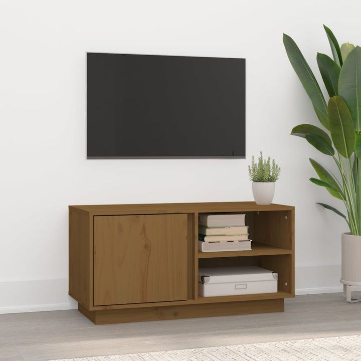 Tv-Bänk 80X35X40,5 Cm Massiv Furu