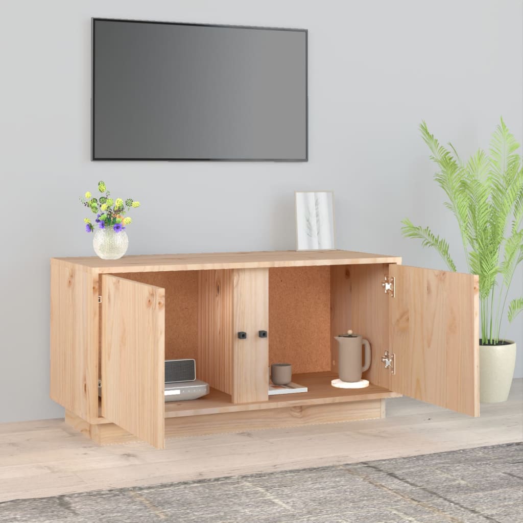 Tv-Bänk 80X35X40,5 Cm Massiv Furu