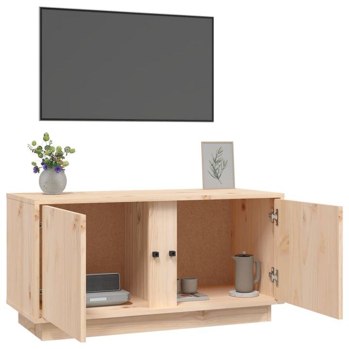 Tv-Bänk 80X35X40,5 Cm Massiv Furu