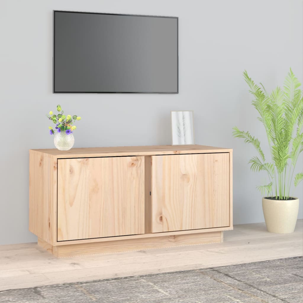 Tv-Bänk 80X35X40,5 Cm Massiv Furu