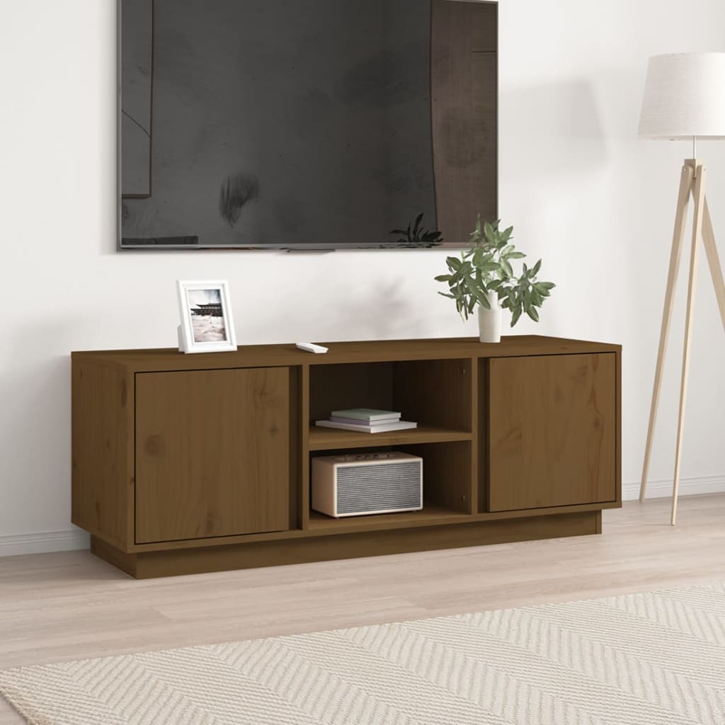 Tv-Bänk 110X35X40,5 Cm Massiv Furu