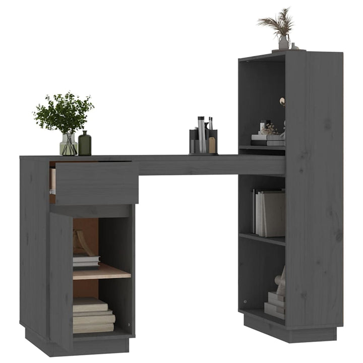 Skrivbord 110X53X117 Cm Massiv Furu