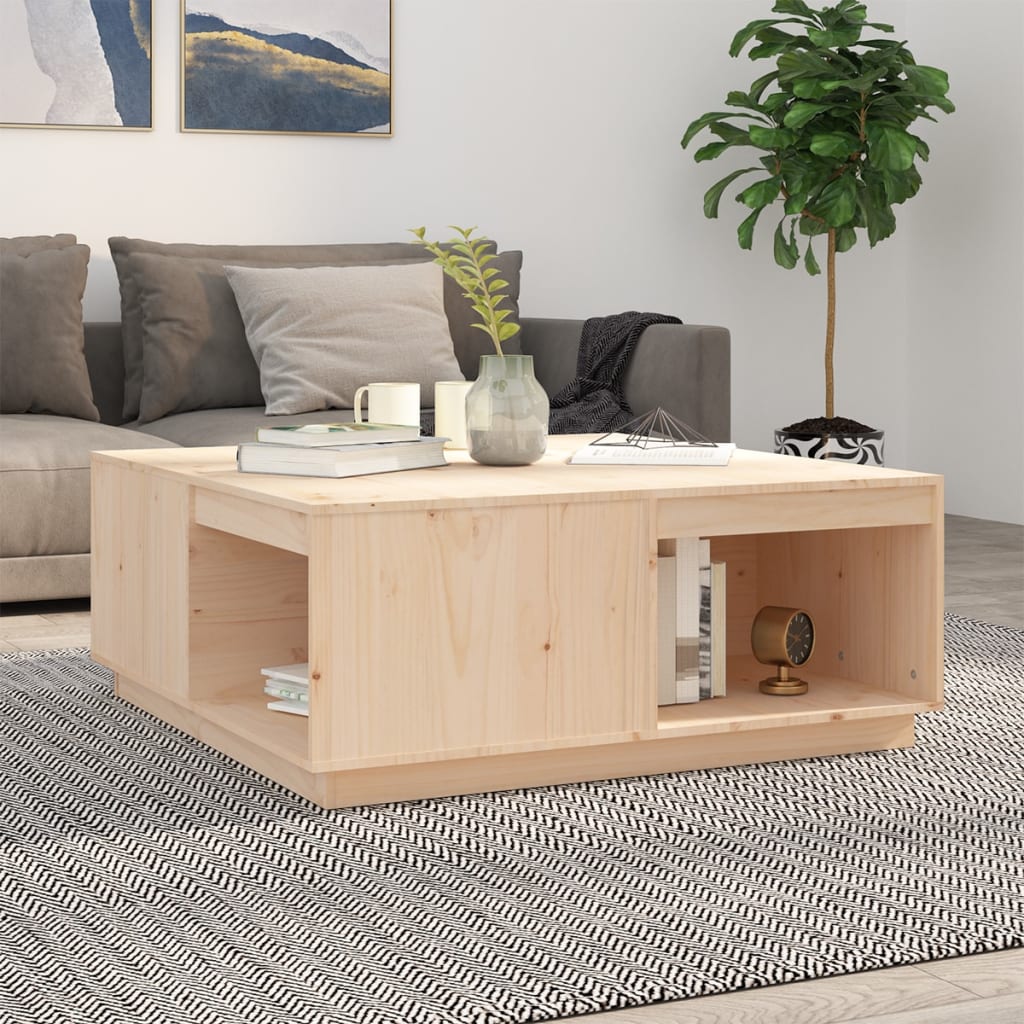 Soffbord 80X81X36,5 Cm Massivt Furu
