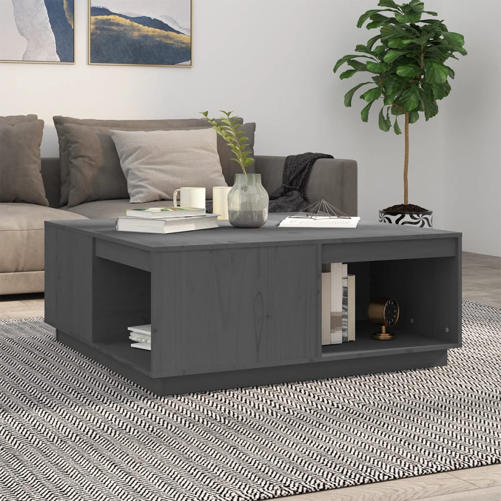 Soffbord 80X81X36,5 Cm Massivt Furu